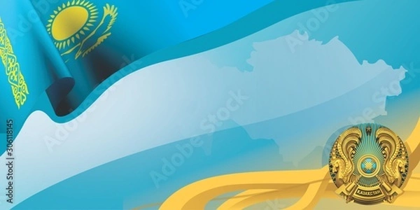 Fototapeta Festive background of the Republic of Kazakhstan