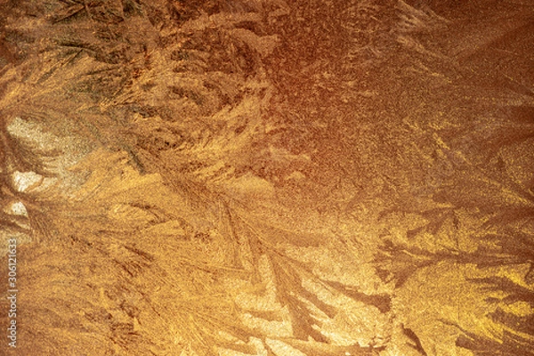 Fototapeta snow patterns on the window