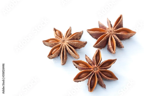 Obraz Star anise isolated on white background.