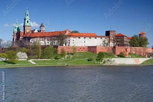 Obraz Wawel - Zamek Królewski nad Wisłą w ​​Krakowie (Polska)