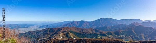 Fototapeta 新潟県・越後湯沢の飯士山から見た風景