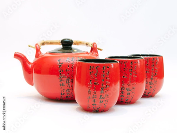 Fototapeta chinese teapot with cups