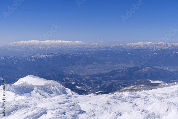 Obraz 熊野岳から見た飯豊連峰