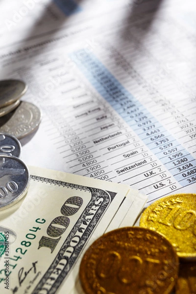 Obraz Foreign exchange sheet