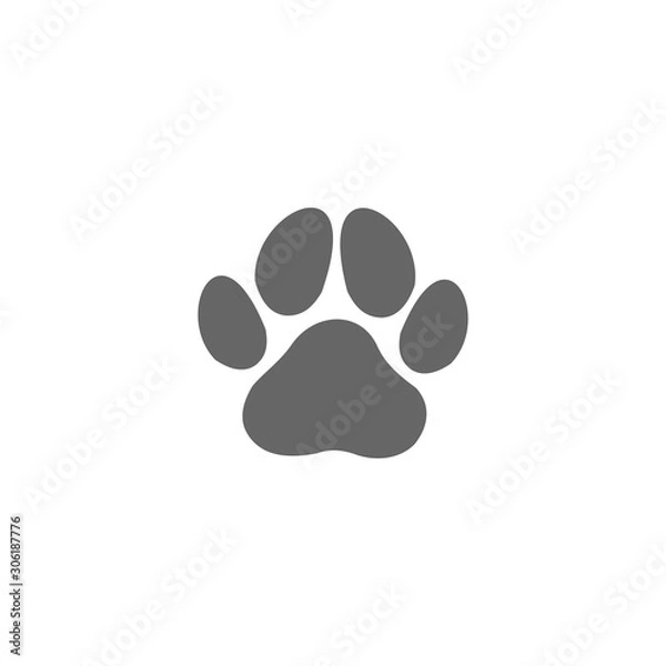 Obraz paw print icon vector design symbol