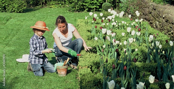 Obraz famille jardin