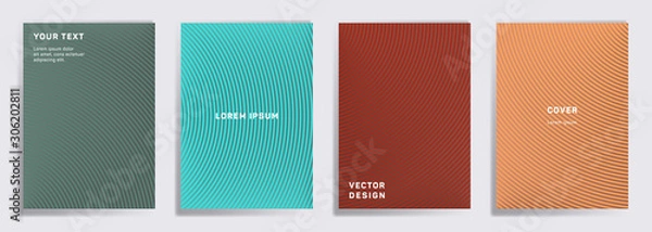 Fototapeta Radial semicircle geometric lines patterns.