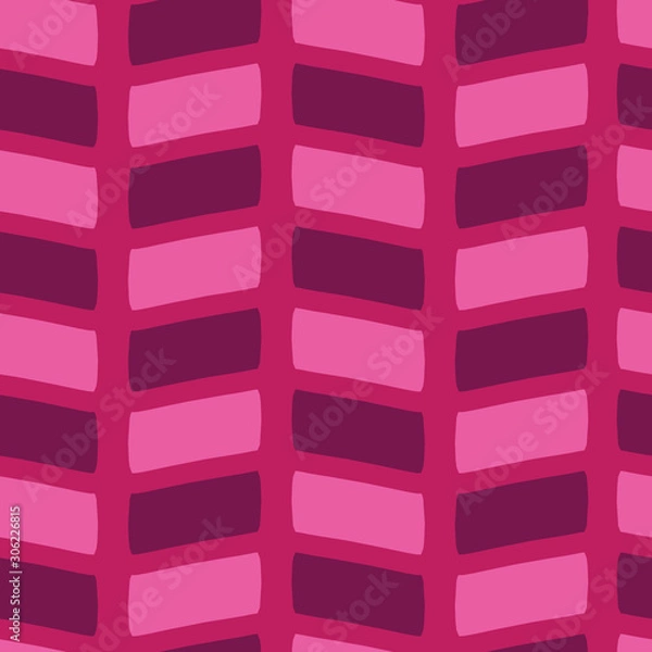 Fototapeta Pink light and dark chevron seamless pattern background