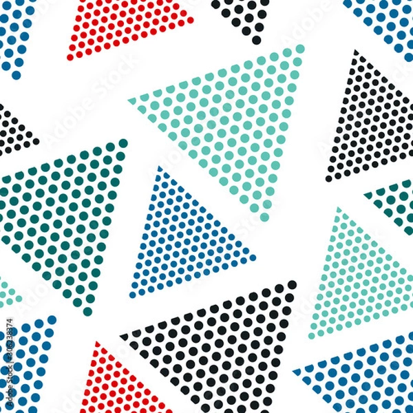 Fototapeta Abstract seamless pattern with graphyc elements - triangles. Geometric wallpaper for cover design.