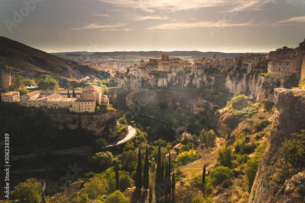 Obraz View from Cuenca capital at the Castilla-La Mancha region in Spain.