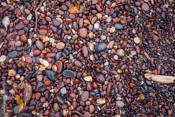 Obraz great lakes stone pebble beach texture
