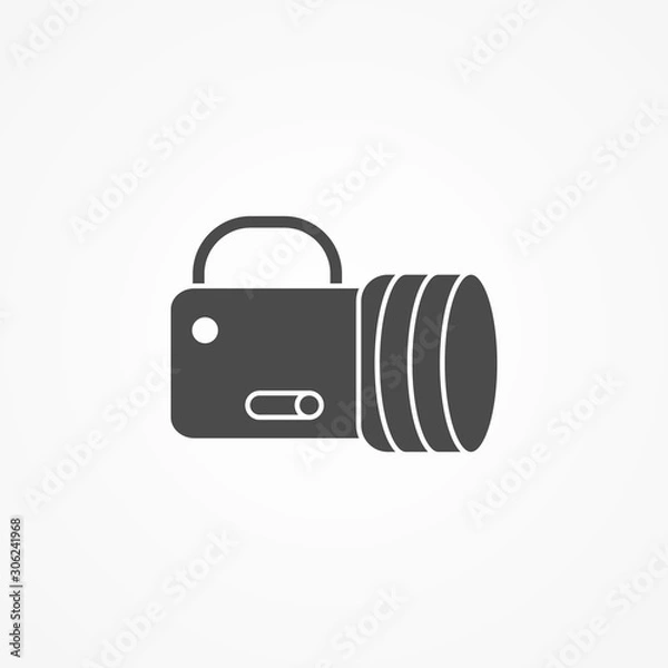 Fototapeta Flashlight vector icon sign symbol