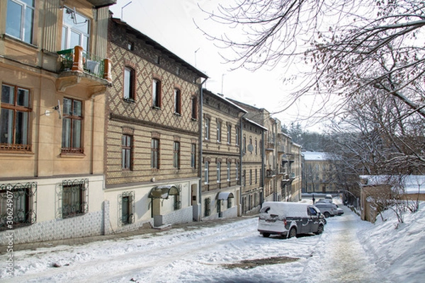 Obraz winter in Lviv - Ukraine