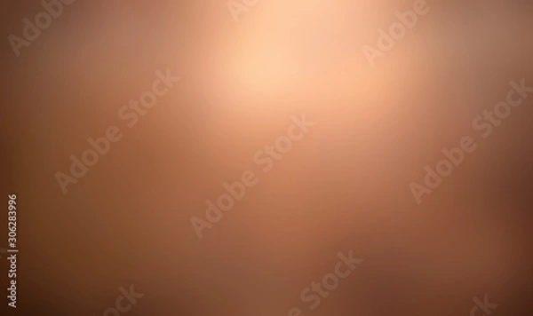 Fototapeta Golden beige blurred background. Defocus texture. Brown dusty widescreen image. Matte abstract illustration. Soft delicate shine top.