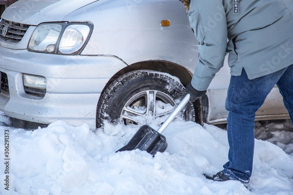 Obraz car in the snow