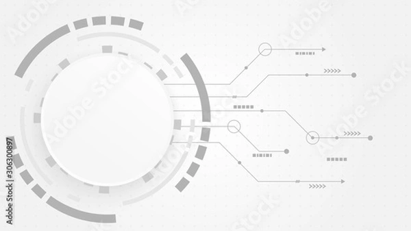 Fototapeta Abstract Digital Technology Cycle background.Business growth transformation Successful financial.