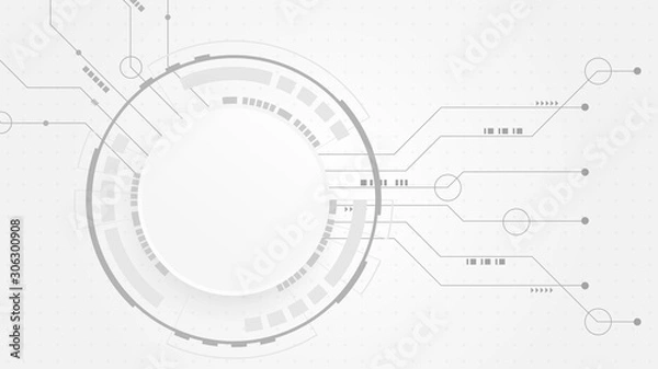 Fototapeta Abstract Digital Technology Cycle background.Business growth transformation Successful financial.