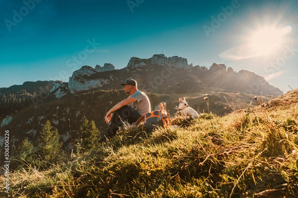 Obraz Wandern mit Hund