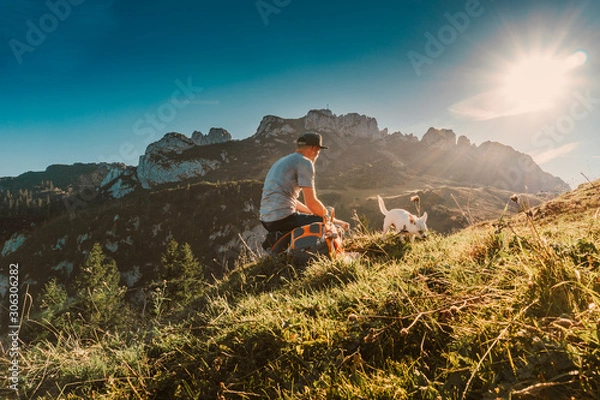 Obraz Wandern mit Hund