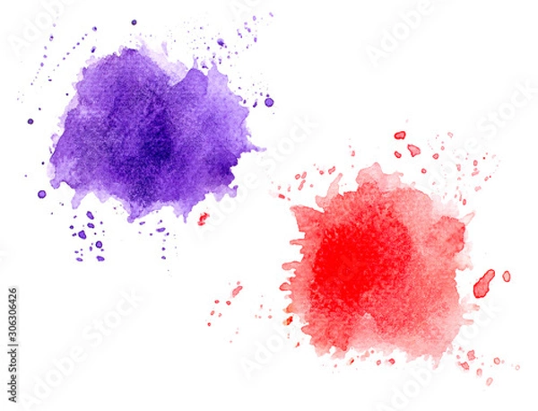 Obraz splash brush colorful watercolor background.