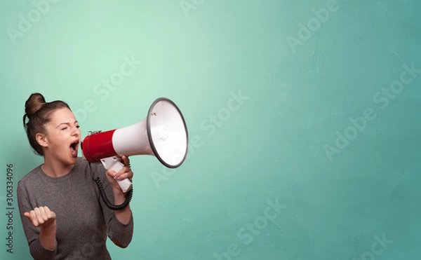 Obraz Osoba mówiąca w koncepcji głośnika