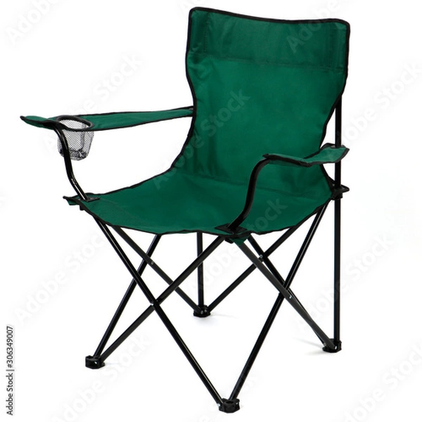 Obraz folding camping chair isolated on white background