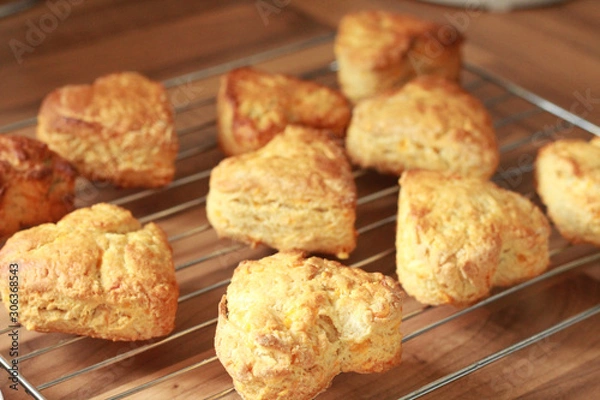 Obraz Heart cheese scones