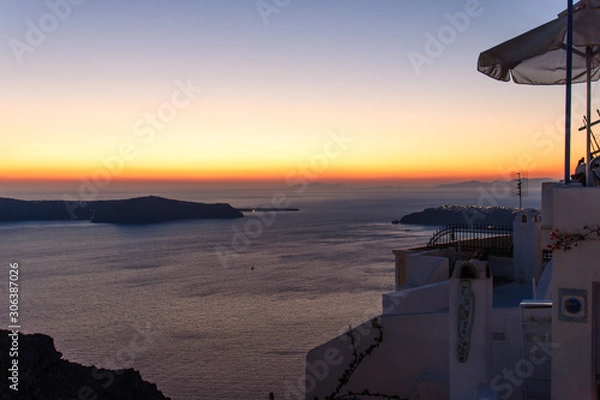 Obraz Santorini Caldera Sunset