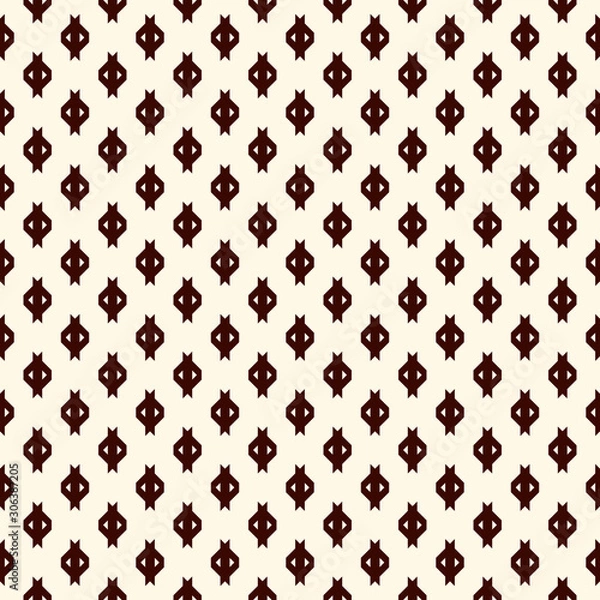 Obraz Repeated mini signs wallpaper. Seamless surface pattern design with geometric symbols. Simple abstract background