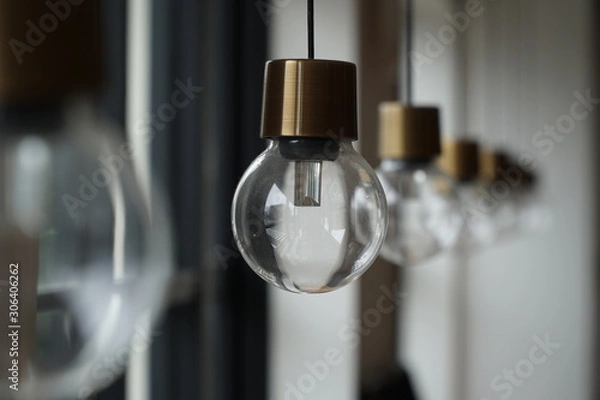 Obraz light bulbs in a row
