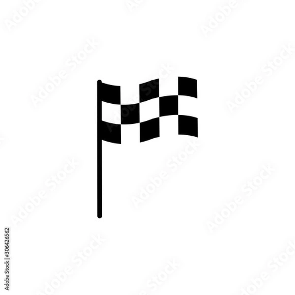 Fototapeta racing flag icon vector design symbol