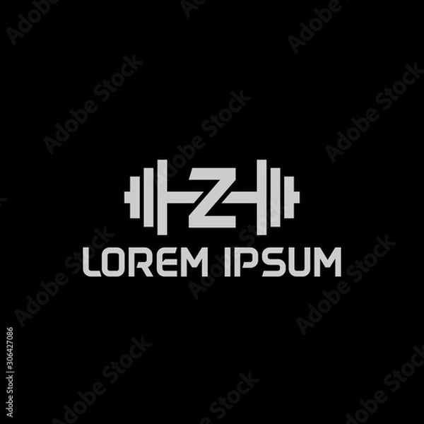Fototapeta stock design vector initial letter z fitness icon logo template