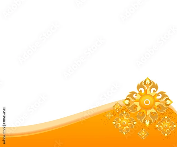 Obraz Thai Style Golden background template