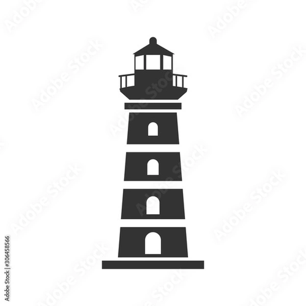 Obraz lighthouse tower icon vector design symbol