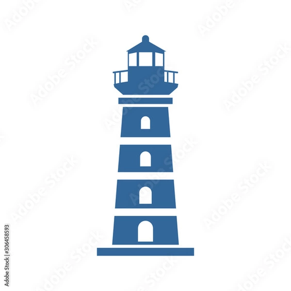 Fototapeta lighthouse tower icon vector design symbol