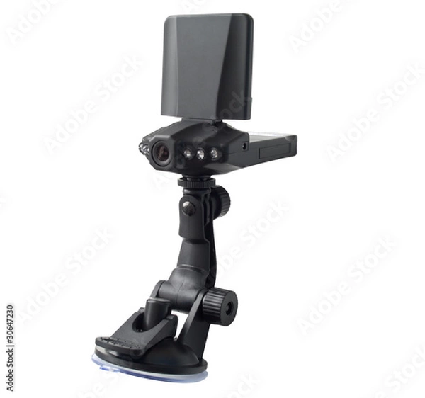 Obraz Car security camera isolated on white