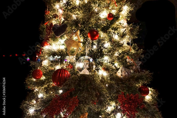 Obraz Christmas Tree Ornaments and Lights