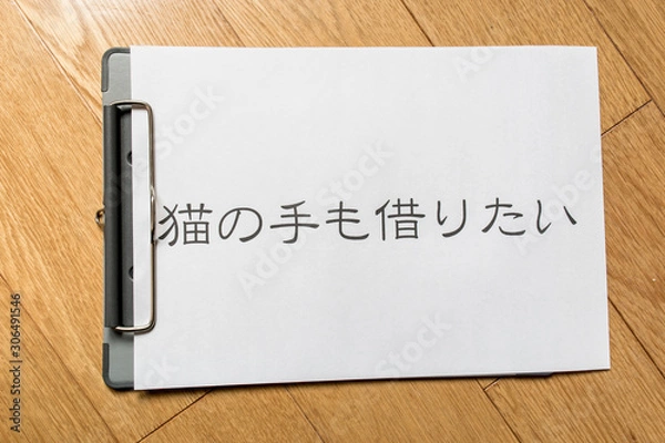 Obraz 猫の手も借りたい