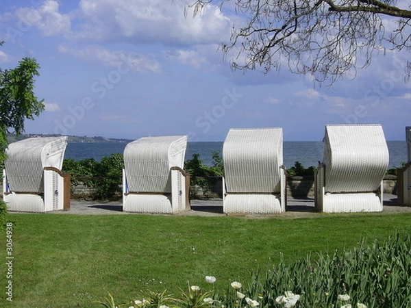 Obraz strandkörbe mit ausblick
