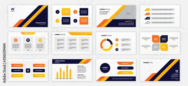 Obraz modern power point presentation template set