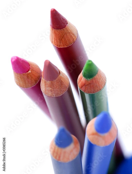 Obraz cosmetic pencils macro