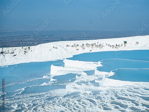 Fototapeta Turkey、トルコ、旅行、トルコ旅行、新婚旅行、気球、猫、遺跡、パムッカレ、きれい、きれいな景色、自然、雄大、