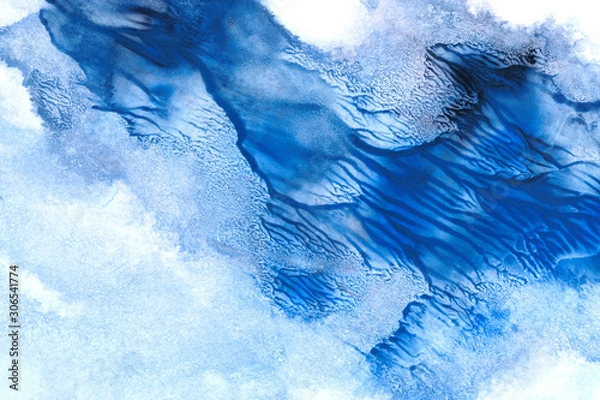 Obraz Abstract watercolor background. Handmade monotype texture.