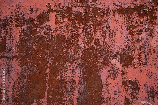 Obraz old paint rusty iron a lot of rust
