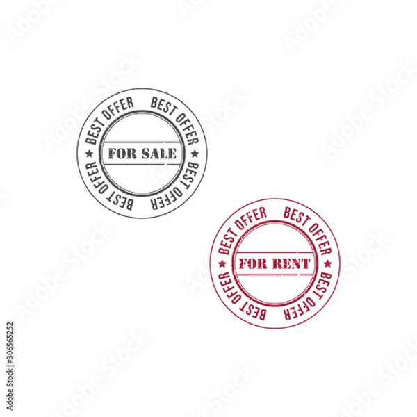 Fototapeta For sale stamp vector image.
