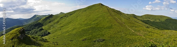 Obraz Panoramic green mountain Bieszczady
