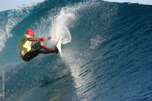 Fototapeta surfeur teahupoo