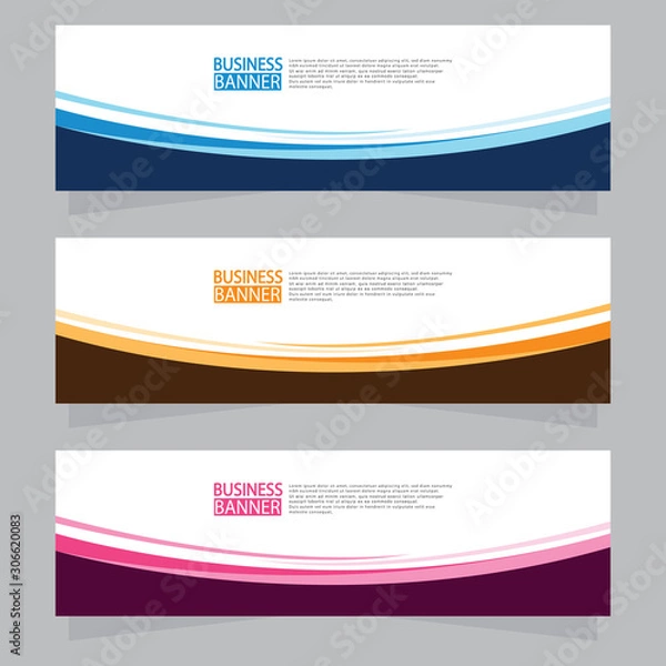 Fototapeta Vector abstract design web banner template. Web Design Elements - Header Design. Abstract geometric web banner template on grey background.Modern banner.