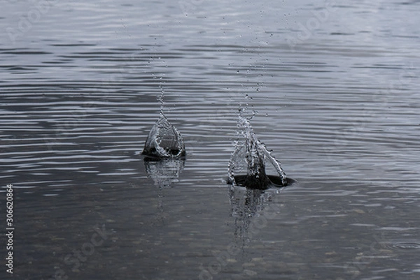 Obraz Rock splashes in the water