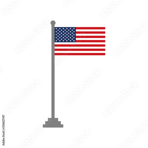 Fototapeta United States of America flags icon vector design symbol